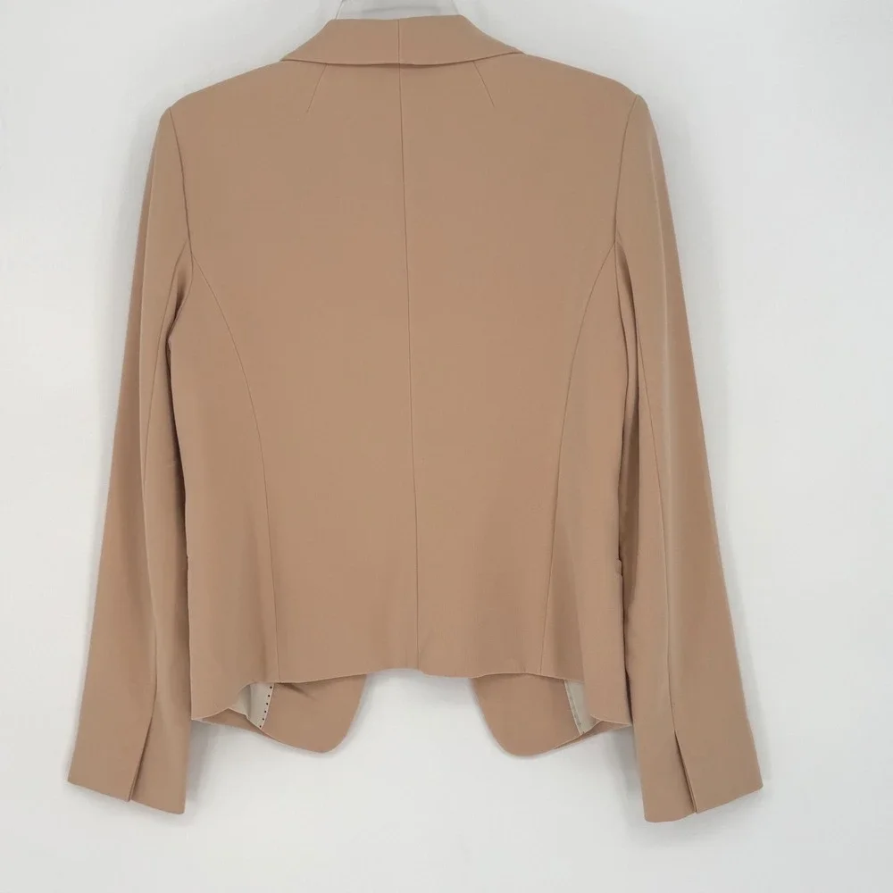Ann Taylor Loft 6 Beige Open Front‎ Blazer Business Career Jacket Academia 92-50